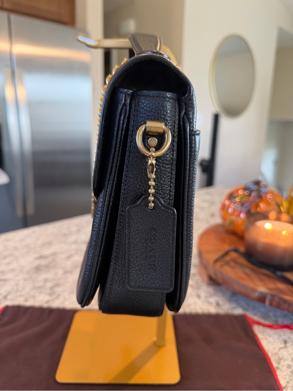 Coach Cassie Crossbody Black Pebbled Leather Bag Style 68348 - Picture 2 of 8